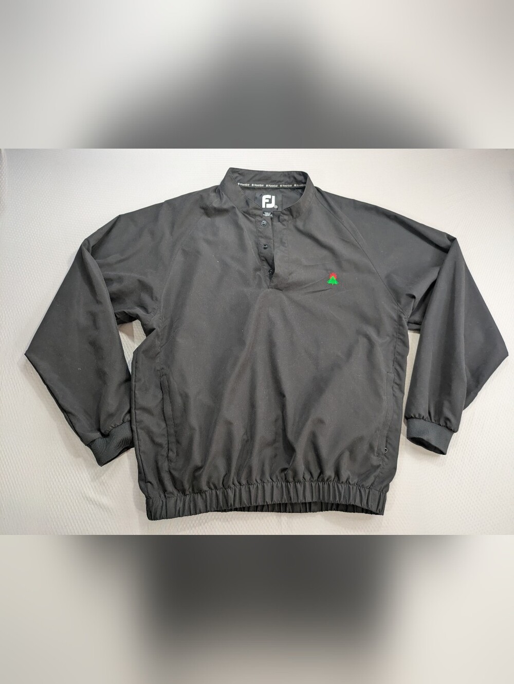 footjoy Burning Tree Windbreaker Sz M Snap Placket Jacket Performance Golf